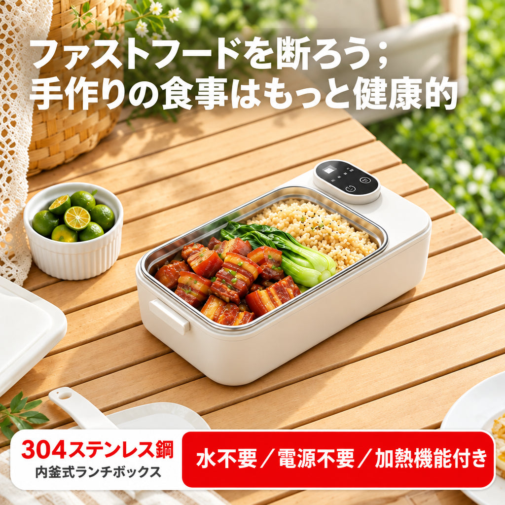 POKA™充電式 電気加熱弁当箱｜アツアツ ランチボックス