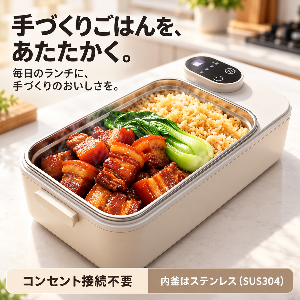 POKA™充電式 電気加熱弁当箱｜アツアツ ランチボックス